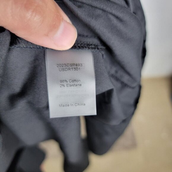 UNIVERSAL STANDARD Jenna Stretch Poplin Flounce Dress Size 2XS Black Classic - Picture 5 of 8